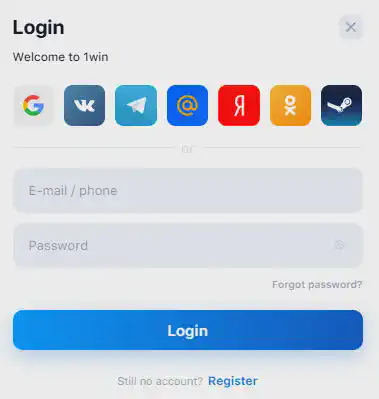 1win login