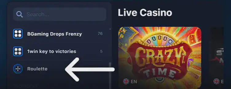 1win live games